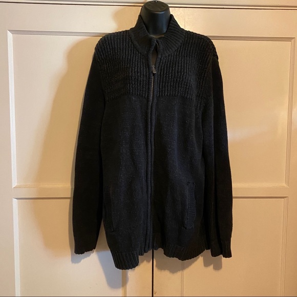 Apt. 9 Dark Grey Cozy ZIP Up Sweater XL - Picture 6 of 8